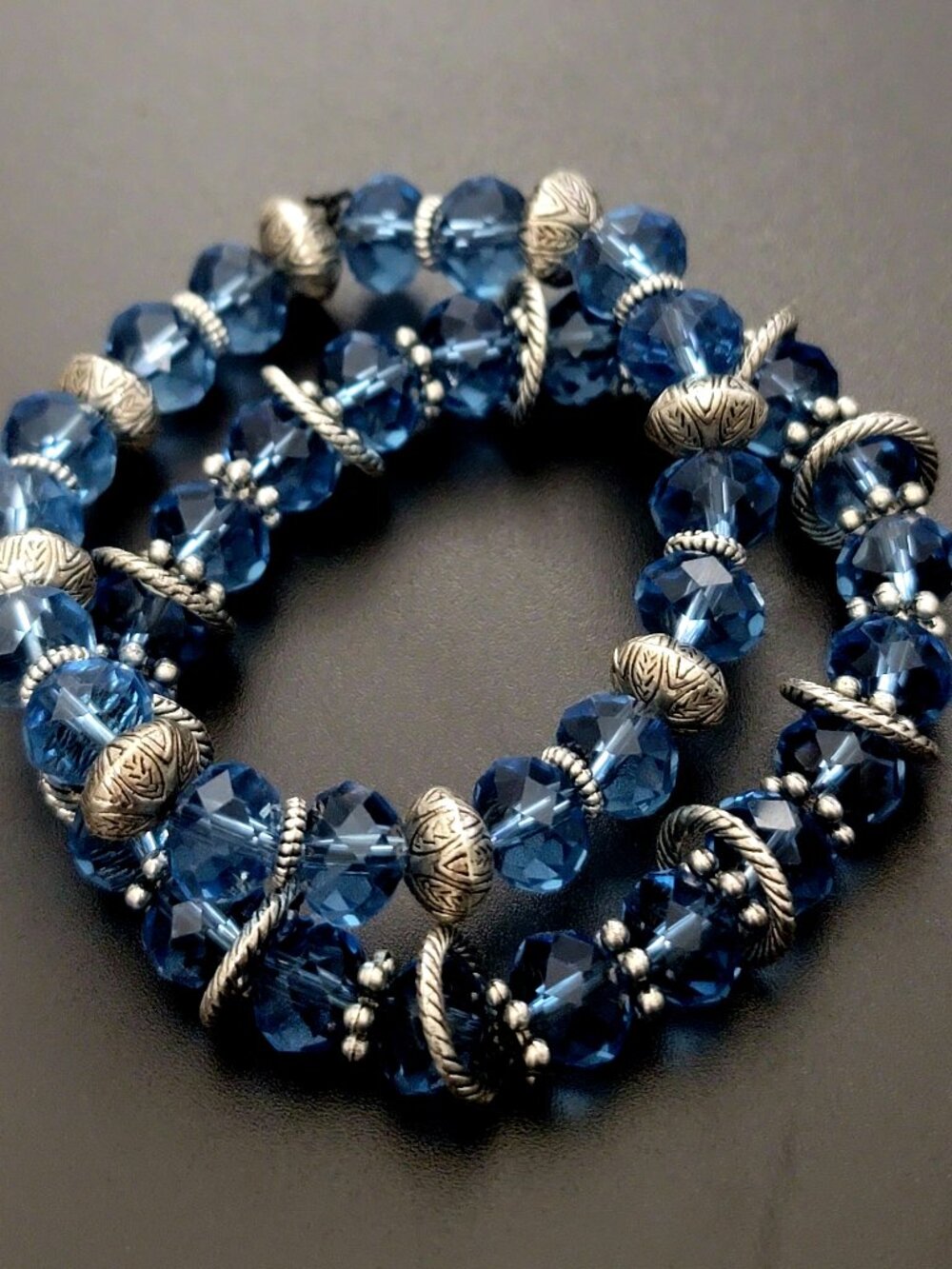 Blue Crystal Bracelets (2 bracelets)